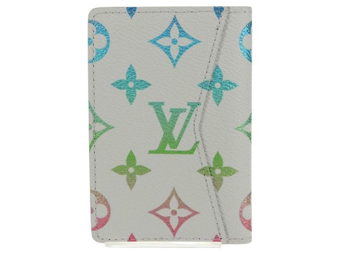 LOUIS VUITTON Multicolor Organizer De Poch Card Case Gray M13910 LV Auth 147575SAM Brown - view 2