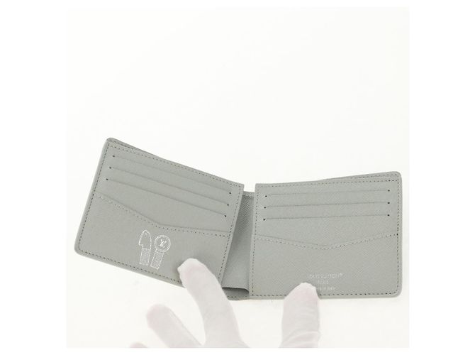 LOUIS VUITTON Multicolor Portefeuille Slender Wallet Gray M14354 LV Auth 147576SAM Brown - view 8