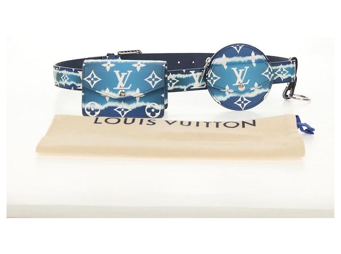 LOUIS VUITTON Cintura Monogram Escal 37,6" Blu M0253W LV Auth 147571SM Monogramma - vista 12
