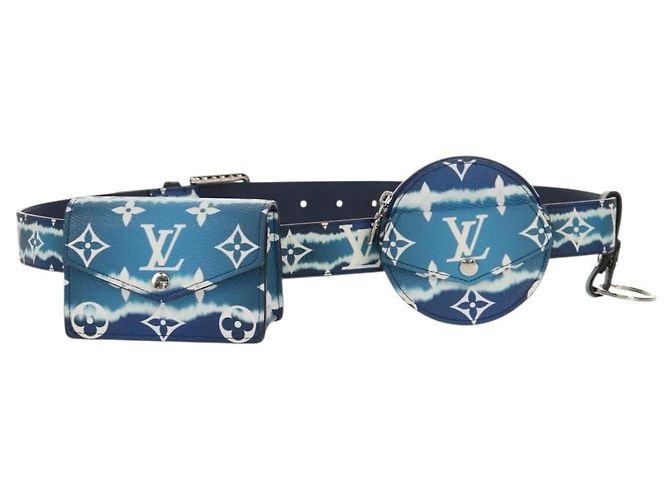 LOUIS VUITTON Cintura Monogram Escal 37,6" Blu M0253W LV Auth 147571SM Monogramma - vista 13