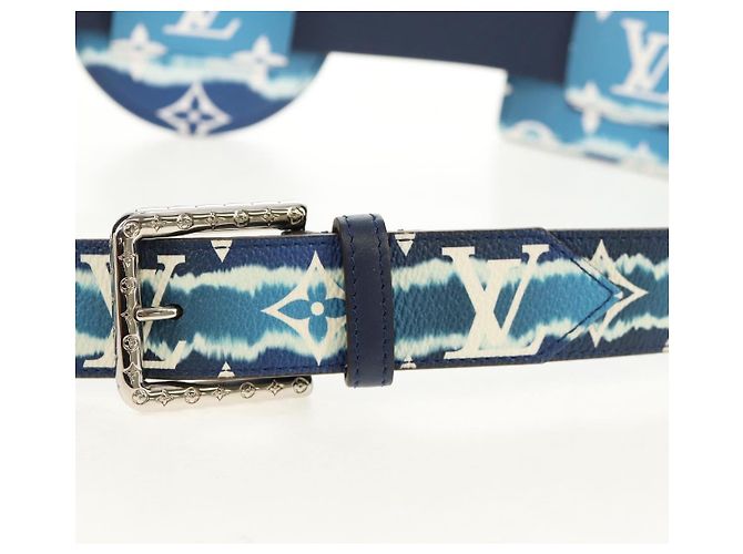 LOUIS VUITTON Cintura Monogram Escal 37,6" Blu M0253W LV Auth 147571SM Monogramma - vista 20