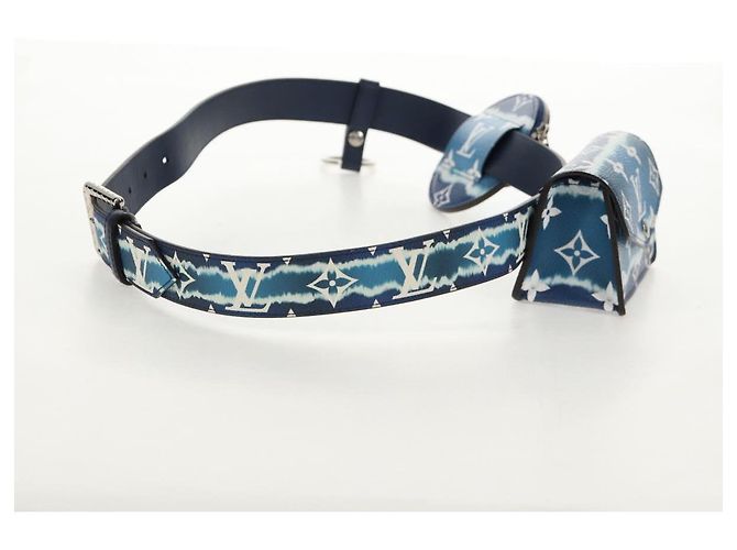 LOUIS VUITTON Cintura Monogram Escal 37,6" Blu M0253W LV Auth 147571SM Monogramma - vista 3
