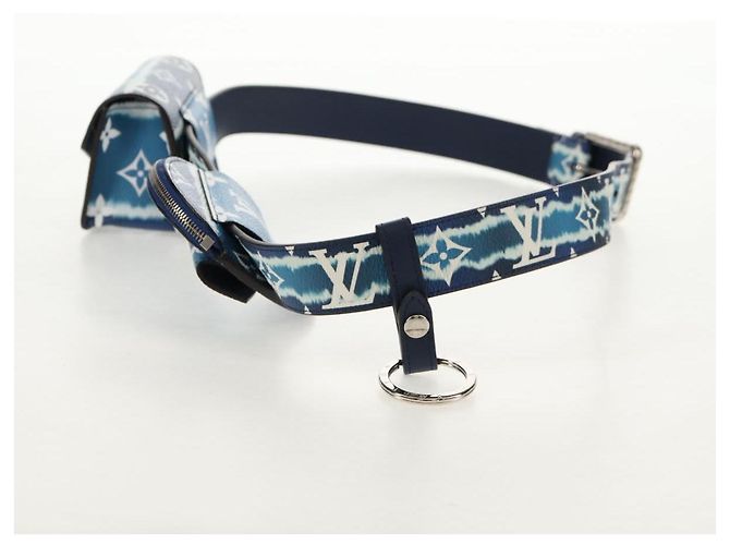 LOUIS VUITTON Cintura Monogram Escal 37,6" Blu M0253W LV Auth 147571SM Monogramma - vista 4