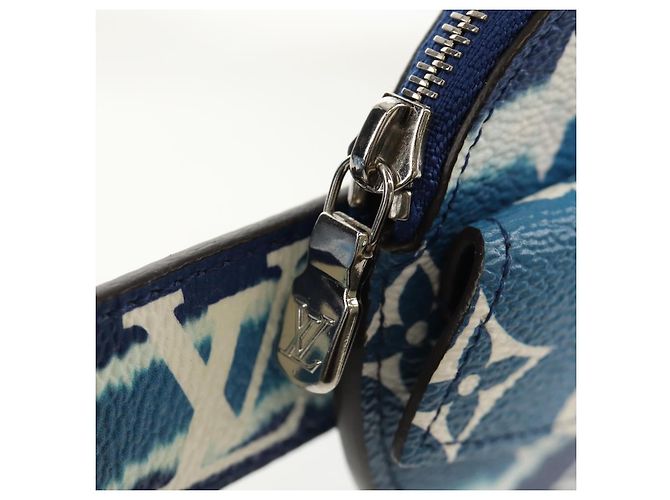 LOUIS VUITTON Cintura Monogram Escal 37,6" Blu M0253W LV Auth 147571SM Monogramma - vista 7