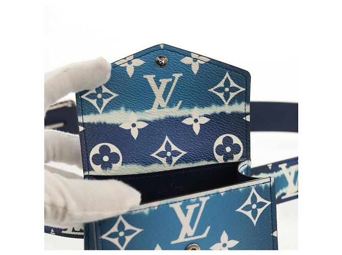 LOUIS VUITTON Cintura Monogram Escal 37,6" Blu M0253W LV Auth 147571SM Monogramma - vista 9
