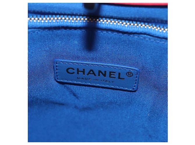 CHANEL Borsa Matelassé in Pelle di Agnello 2way Blu Oro CC Auth BA7491SAM D'oro - vista 19
