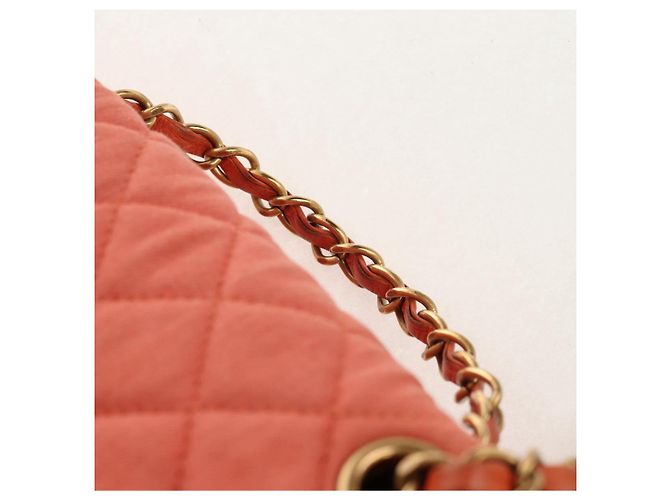 CHANEL Zaino Matelassé Denim Rosa Oro CC Auth 145070SAM D'oro - vista 15