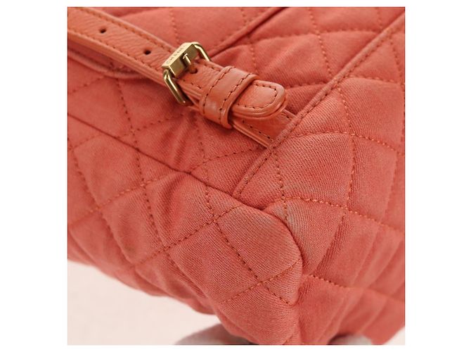 CHANEL Zaino Matelassé Denim Rosa Oro CC Auth 145070SAM D'oro - vista 20