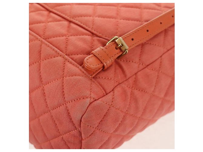 CHANEL Zaino Matelassé Denim Rosa Oro CC Auth 145070SAM D'oro - vista 21