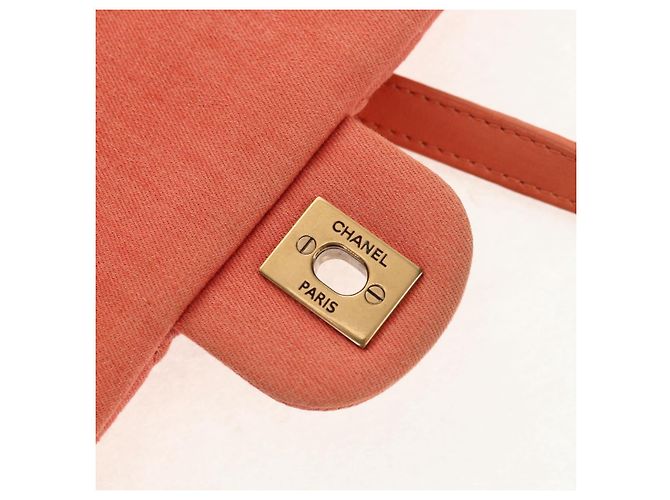 CHANEL Zaino Matelassé Denim Rosa Oro CC Auth 145070SAM D'oro - vista 24