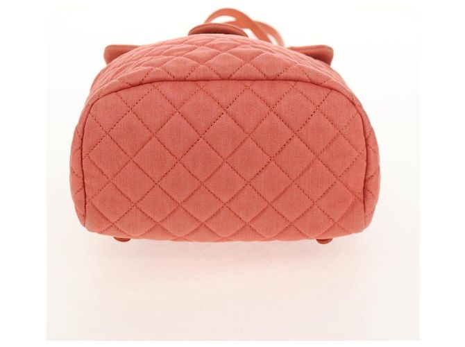 CHANEL Zaino Matelassé Denim Rosa Oro CC Auth 145070SAM D'oro - vista 5