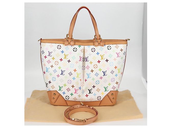 LOUIS VUITTON Multicolor Shirley GM Handtasche 2in1 Weiß M93214 LV Auth 115639SAM - Ansicht 12