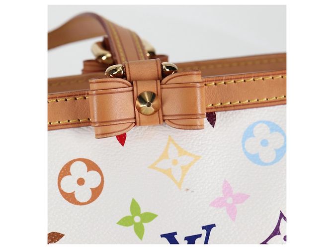 LOUIS VUITTON Multicolor Shirley GM Handtasche 2in1 Weiß M93214 LV Auth 115639SAM - Ansicht 19