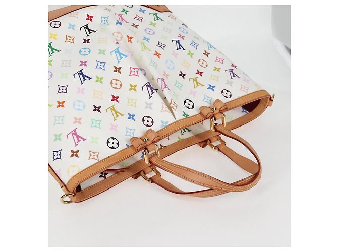LOUIS VUITTON Multicolor Shirley GM Handtasche 2in1 Weiß M93214 LV Auth 115639SAM - Ansicht 8