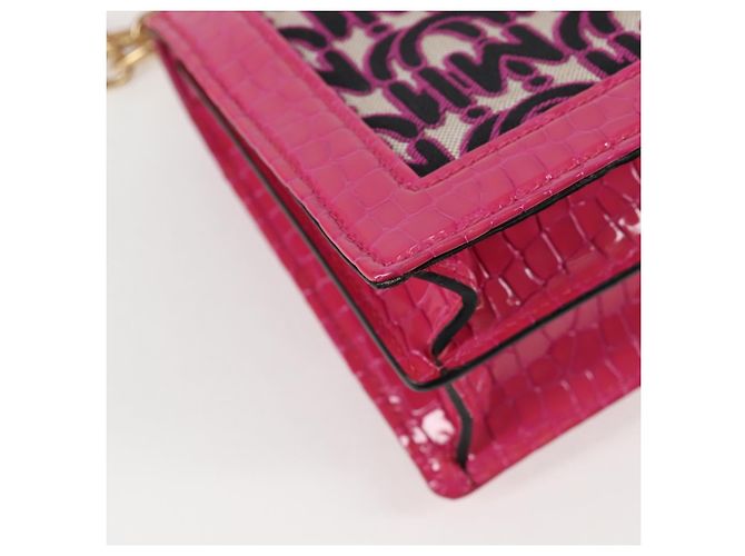 Borsa a Spalla Miu Miu in Tela e Pelle 2 in 1 Rosa Oro Auth 120964SAM D'oro - vista 17
