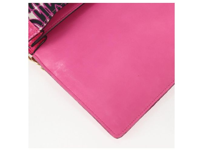 Borsa a Spalla Miu Miu in Tela e Pelle 2 in 1 Rosa Oro Auth 120964SAM D'oro - vista 23