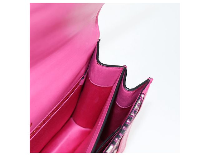 Borsa a Spalla Miu Miu in Tela e Pelle 2 in 1 Rosa Oro Auth 120964SAM D'oro - vista 26
