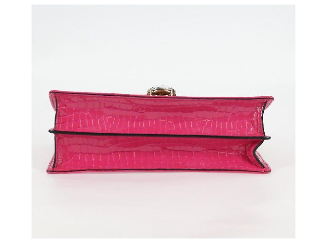 Borsa a Spalla Miu Miu in Tela e Pelle 2 in 1 Rosa Oro Auth 120964SAM D'oro - vista 6
