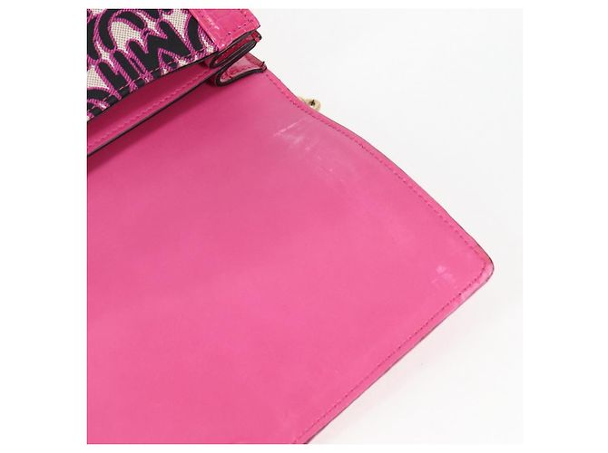 Borsa a Spalla Miu Miu in Tela e Pelle 2 in 1 Rosa Oro Auth 120964SAM D'oro - vista 9