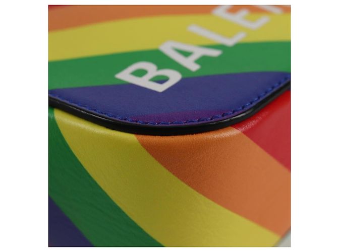 Balenciaga Borsa a spalla XS Camera in pelle Rainbow 558171 Auth 120939SAM - vista 14