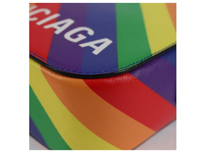 Balenciaga Borsa a spalla XS Camera in pelle Rainbow 558171 Auth 120939SAM - vista 15