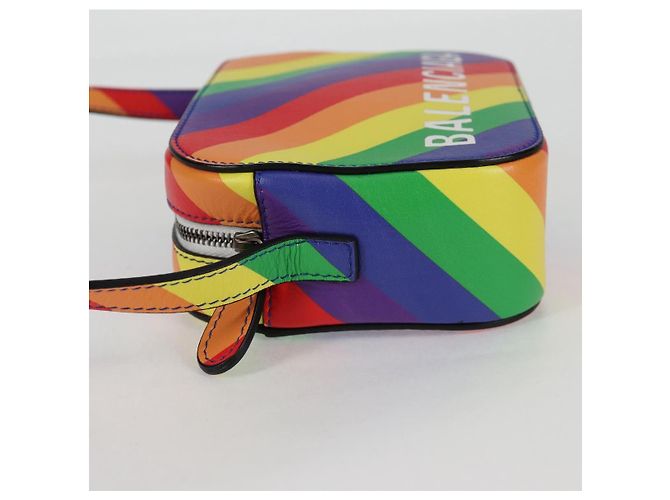 Balenciaga Borsa a spalla XS Camera in pelle Rainbow 558171 Auth 120939SAM - vista 3