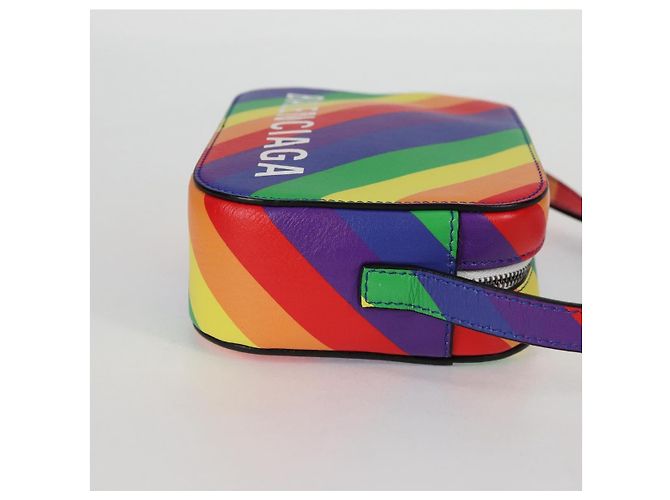 Balenciaga Borsa a spalla XS Camera in pelle Rainbow 558171 Auth 120939SAM - vista 4