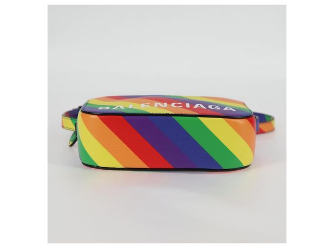 Balenciaga Borsa a spalla XS Camera in pelle Rainbow 558171 Auth 120939SAM - vista 5