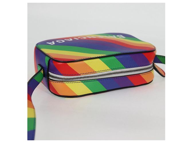 Balenciaga Borsa a spalla XS Camera in pelle Rainbow 558171 Auth 120939SAM - vista 6