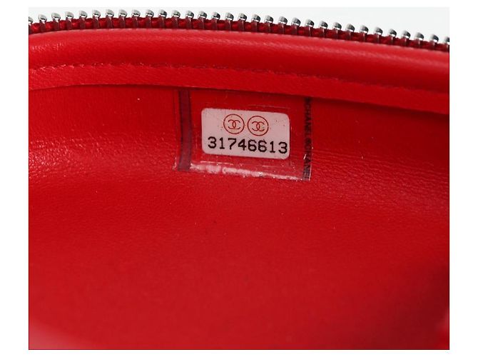 Estuche para gafas de sol de cuero rojo CC Auth de CHANEL con cadena bs24979SAM Roja - vista 11