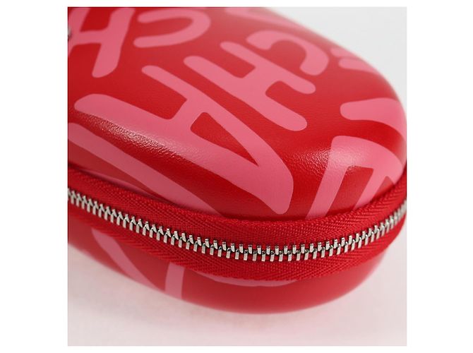 Estuche para gafas de sol de cuero rojo CC Auth de CHANEL con cadena bs24979SAM Roja - view 14