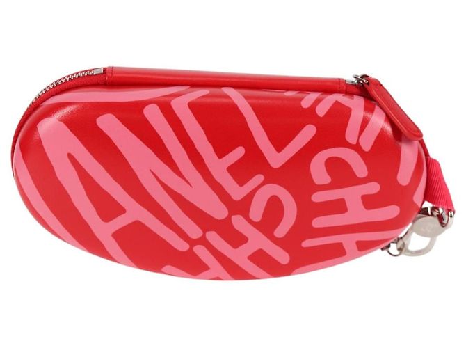Estuche para gafas de sol de cuero rojo CC Auth de CHANEL con cadena bs24979SAM Roja - vista 2