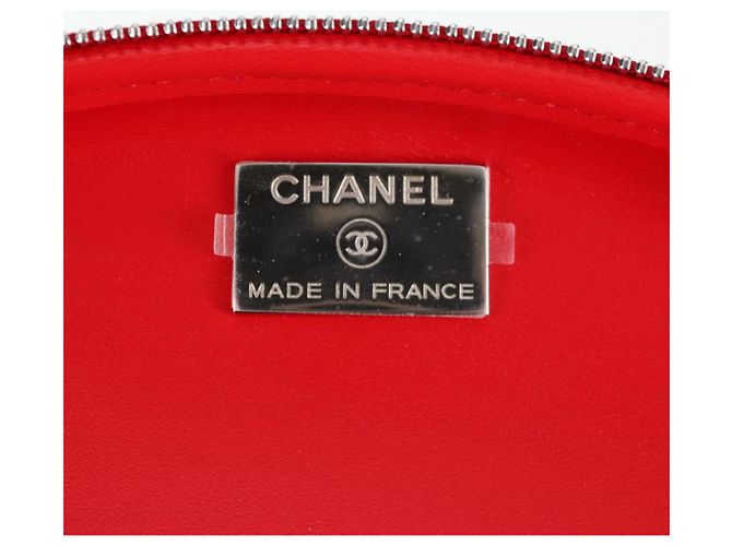 Estuche para gafas de sol de cuero rojo CC Auth de CHANEL con cadena bs24979SAM Roja - view 22