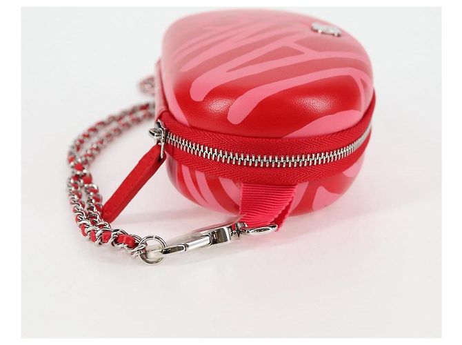 Estuche para gafas de sol de cuero rojo CC Auth de CHANEL con cadena bs24979SAM Roja - vista 4