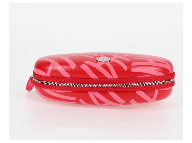 Estuche para gafas de sol de cuero rojo CC Auth de CHANEL con cadena bs24979SAM Roja - vista 6