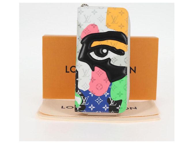 Cartera vertical Zippy Monogram LV Portrait LOUIS VUITTON M82590 LV Auth 116099SM Blanco - vista 12