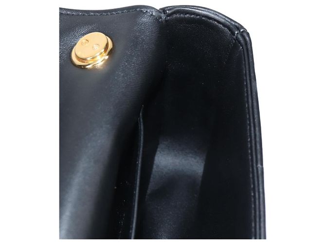 Céline Borsa a spalla CELINE in pelle nera e oro Auth nb466SM Nero D'oro - vista 22
