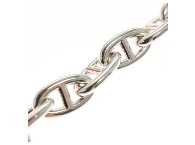 Hermès Bracciale Chaine d'Ancre MM HERMES Ag925 Argento Auth nb497SM - vista 14