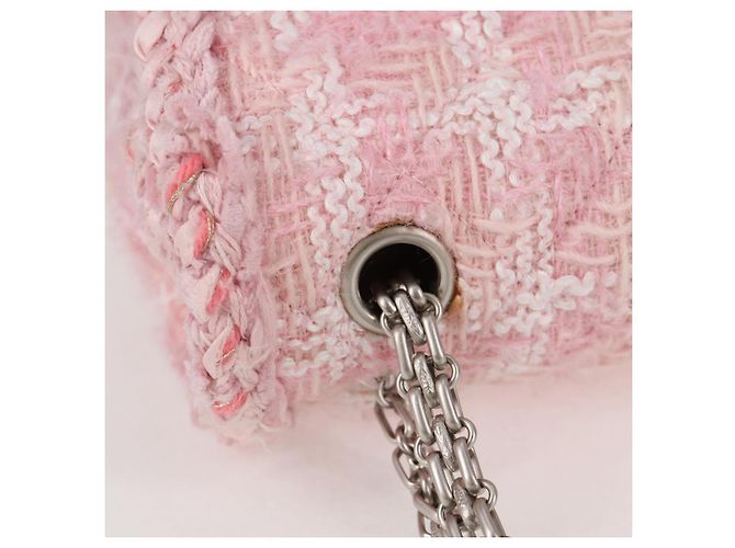 CHANEL Borsa a Spalla Chain Matelassé 23 2.55 tweed Rosa CC Auth 121623SM - vista 16