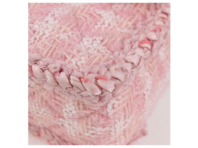 CHANEL Borsa a Spalla Chain Matelassé 23 2.55 tweed Rosa CC Auth 121623SM - vista 20
