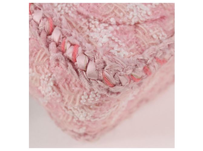 CHANEL Borsa a Spalla Chain Matelassé 23 2.55 tweed Rosa CC Auth 121623SM - vista 21