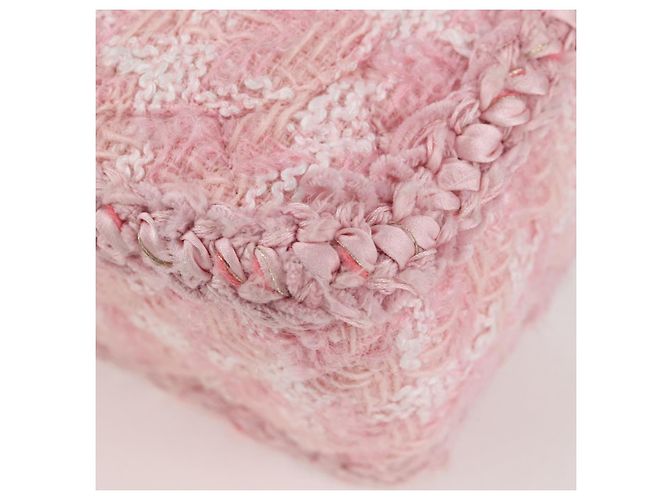 CHANEL Borsa a Spalla Chain Matelassé 23 2.55 tweed Rosa CC Auth 121623SM - vista 22