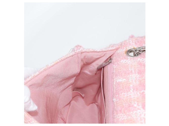 CHANEL Borsa a Spalla Chain Matelassé 23 2.55 tweed Rosa CC Auth 121623SM - vista 29