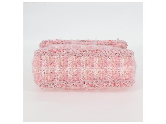 CHANEL Borsa a Spalla Chain Matelassé 23 2.55 tweed Rosa CC Auth 121623SM - vista 7