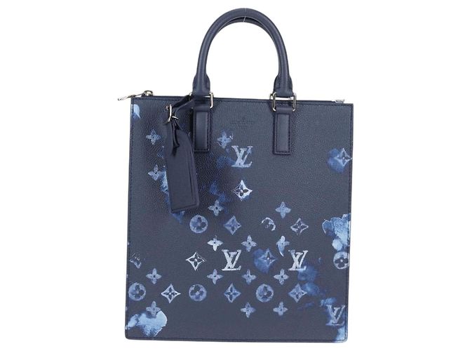 LOUIS VUITTON Borsa Messenger Sac Plat Monogramma Acquerello M57843 LV Auth BA1721SM Blu - vista 13