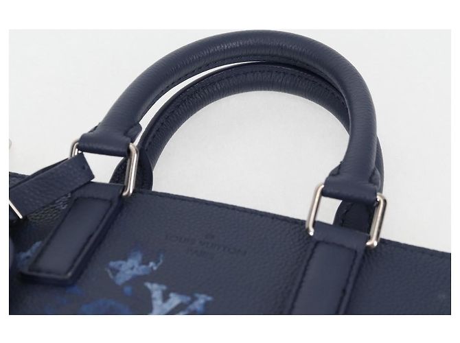 LOUIS VUITTON Borsa Messenger Sac Plat Monogramma Acquerello M57843 LV Auth BA1721SM Blu - vista 14