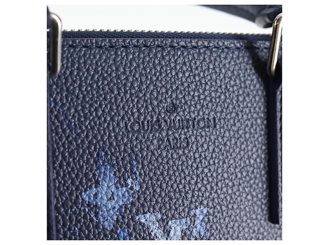 LOUIS VUITTON Borsa Messenger Sac Plat Monogramma Acquerello M57843 LV Auth BA1721SM Blu - vista 20