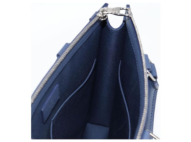 LOUIS VUITTON Borsa Messenger Sac Plat Monogramma Acquerello M57843 LV Auth BA1721SM Blu - vista 24