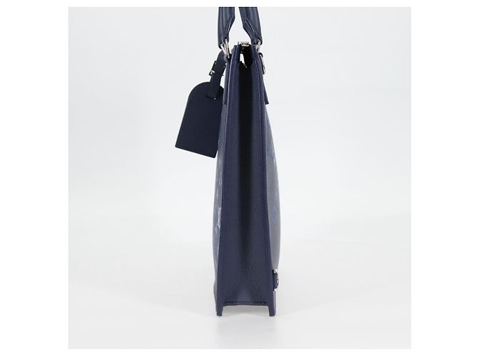 LOUIS VUITTON Borsa Messenger Sac Plat Monogramma Acquerello M57843 LV Auth BA1721SM Blu - vista 3