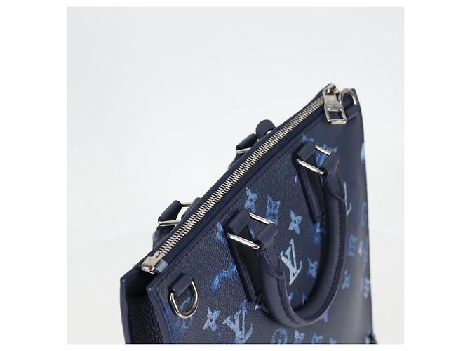 LOUIS VUITTON Borsa Messenger Sac Plat Monogramma Acquerello M57843 LV Auth BA1721SM Blu - vista 7